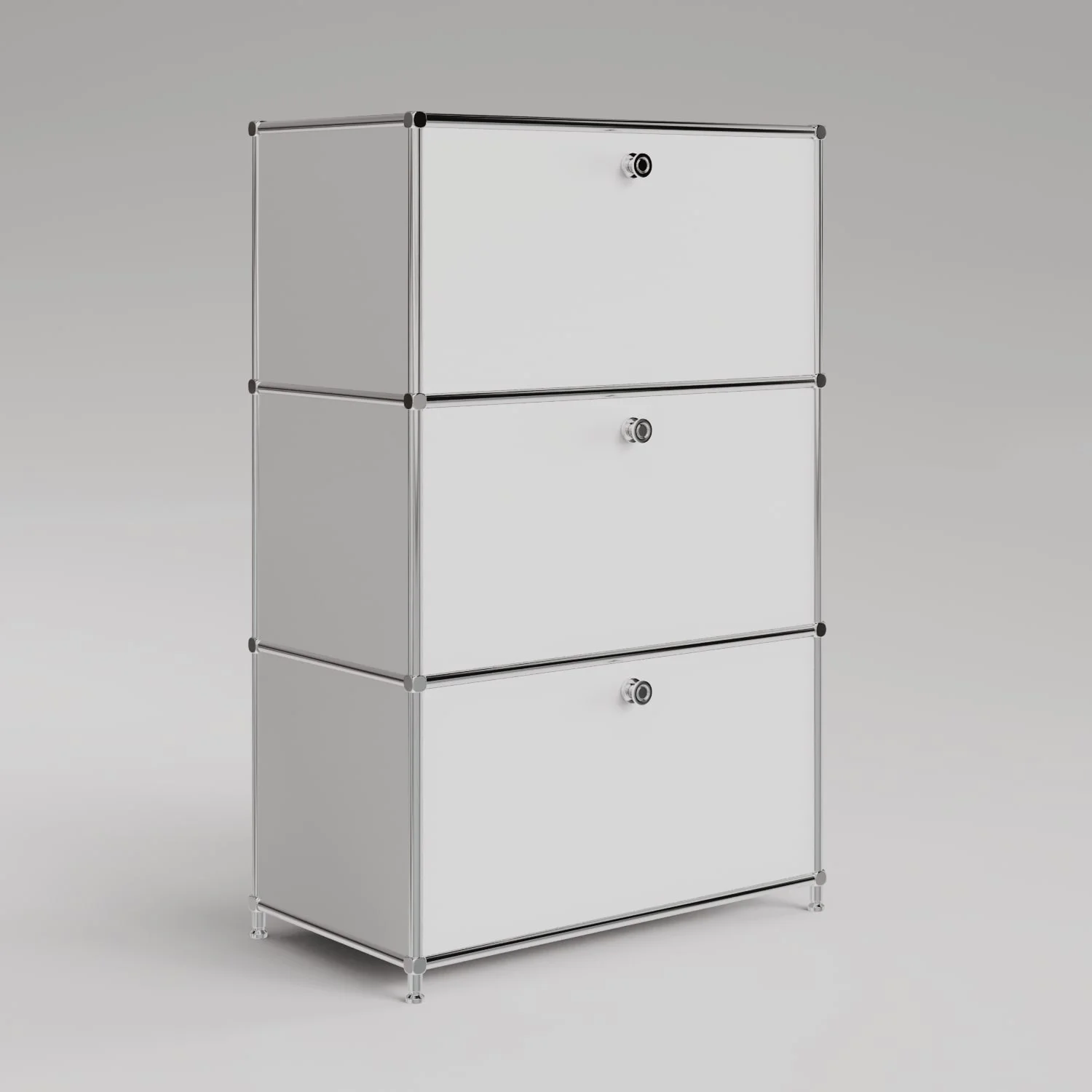 Commode en blanc avec 3 tiroirs