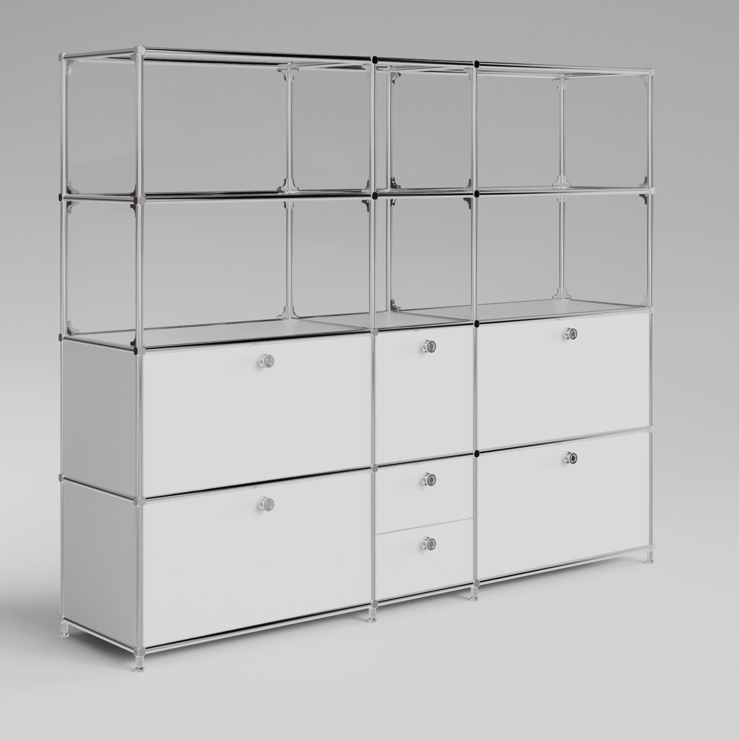 Étagère en blanc avec fonction de vitrine