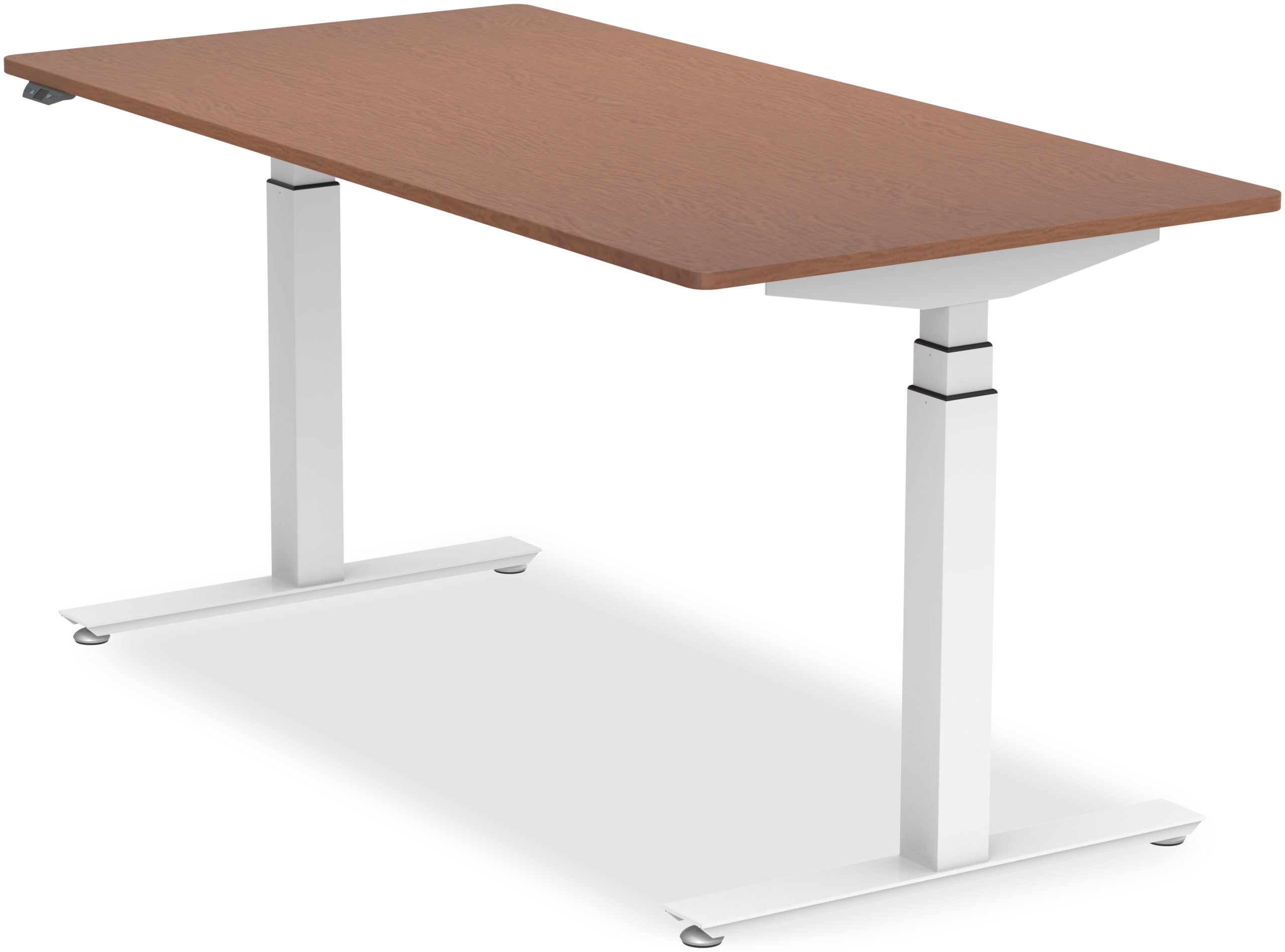 Flexcube Höhenverstellbarer Schreibtisch, 180cm, Eiche-Optik/weiss