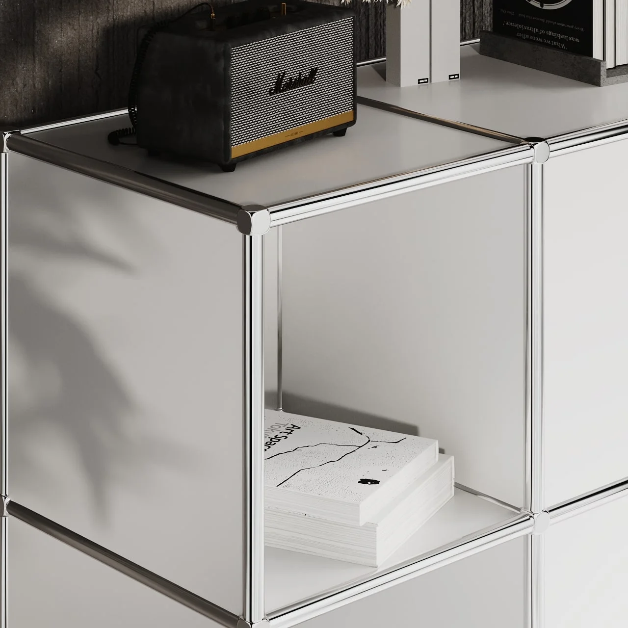 Sideboard in Weiss mit 2 Klappen, 1 Schublade