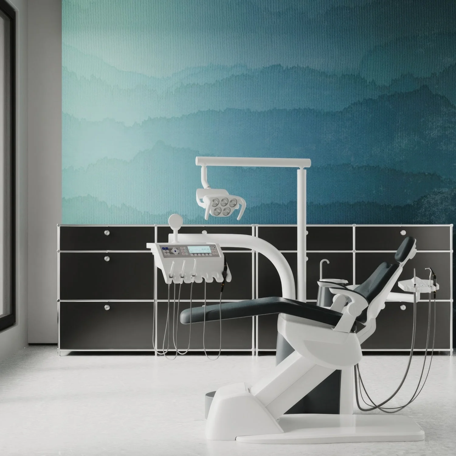 Kommode in Schwarz mit 6 Schubladen