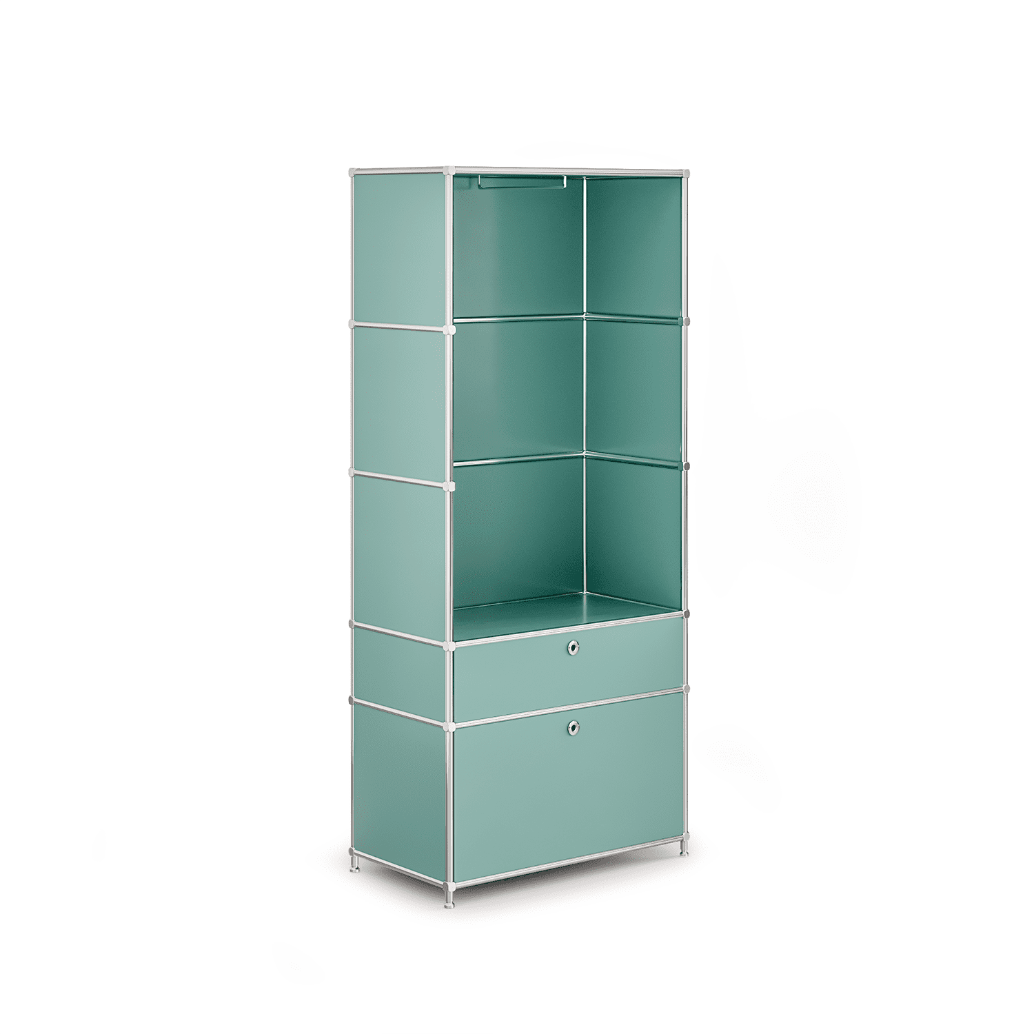 Wardrobe in trendy mint