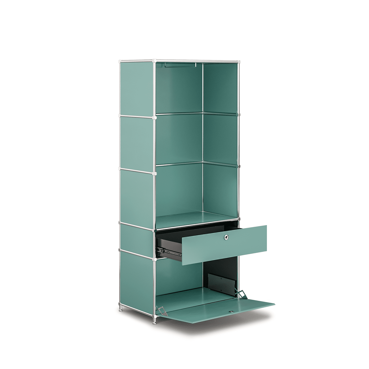 Wardrobe in trendy mint