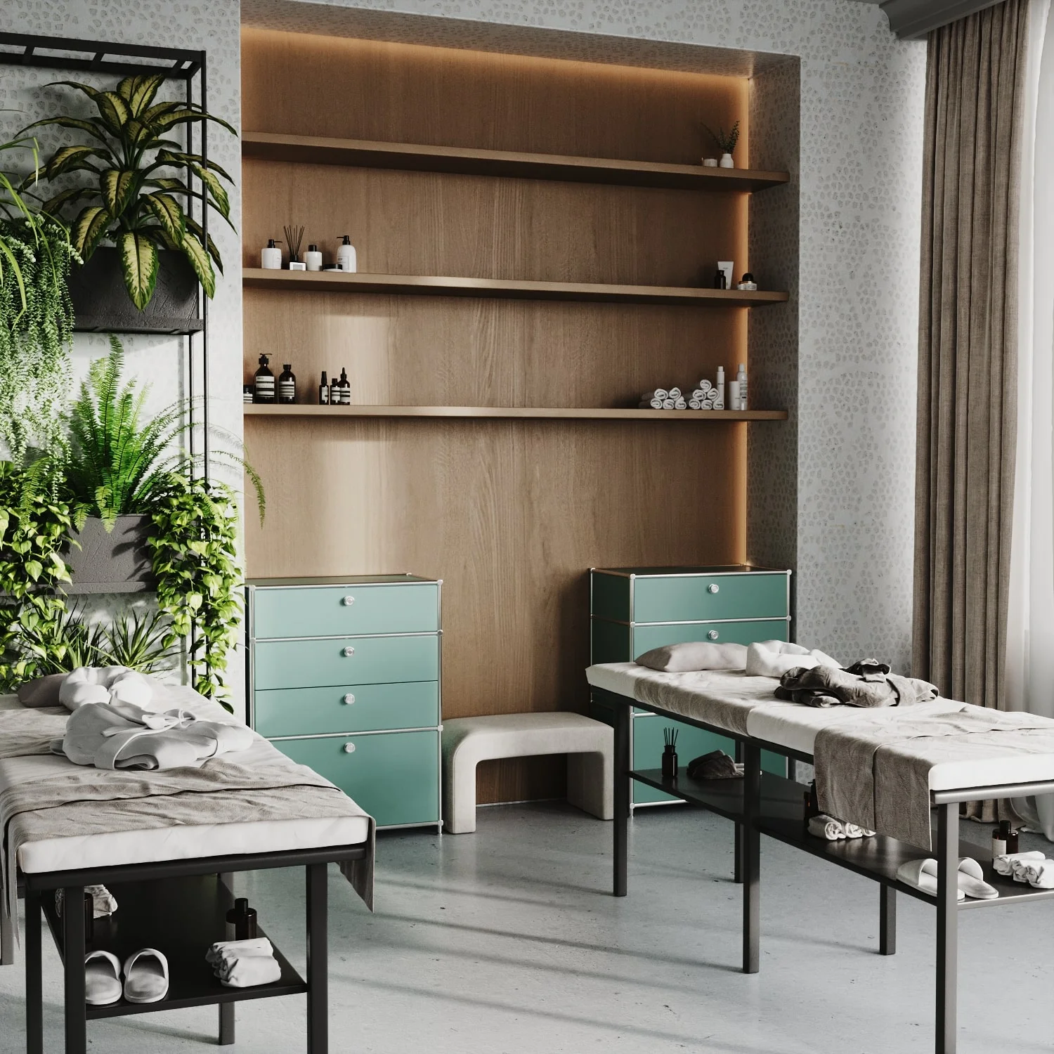 Kommode in Mint mit 4 Schubladen