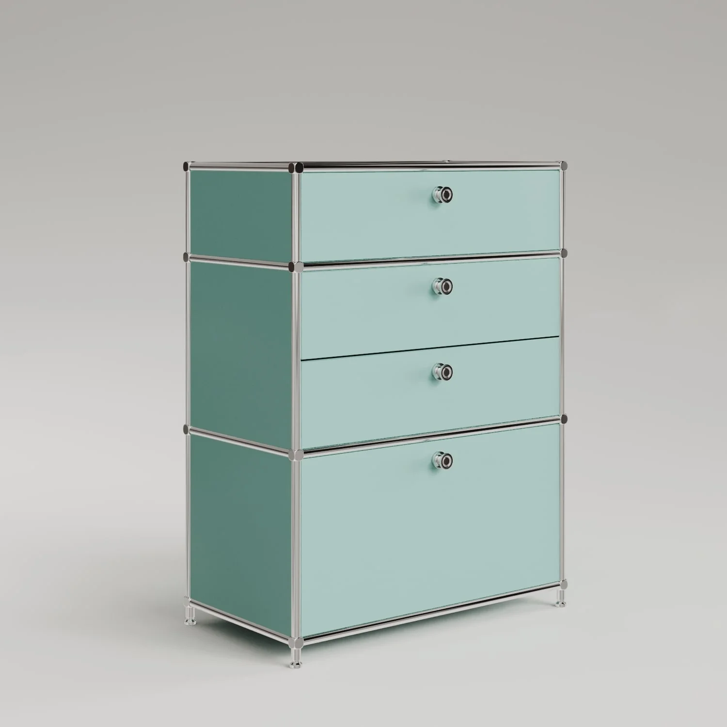 Kommode in Mint mit 4 Schubladen