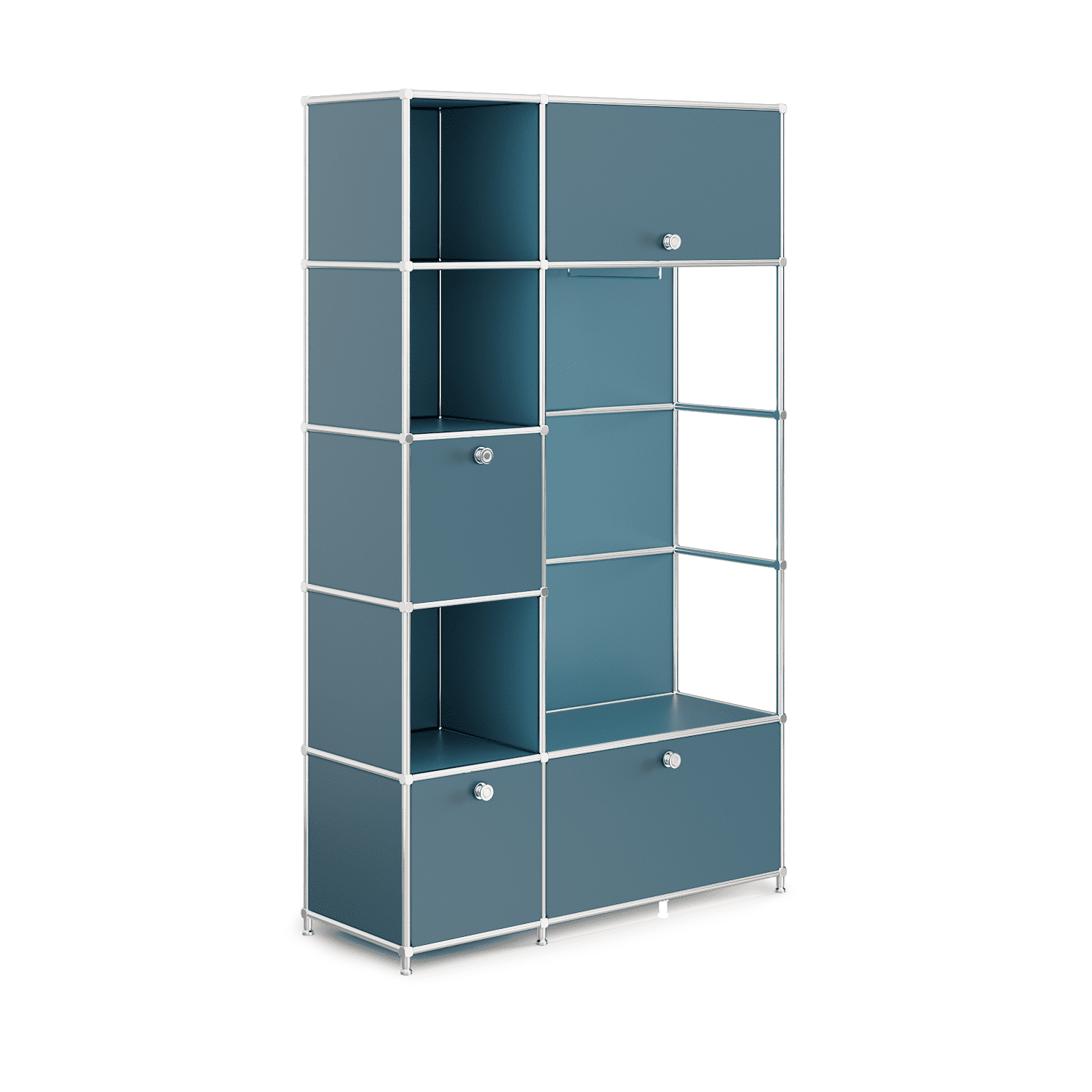 Wardrobe in trendy petrol