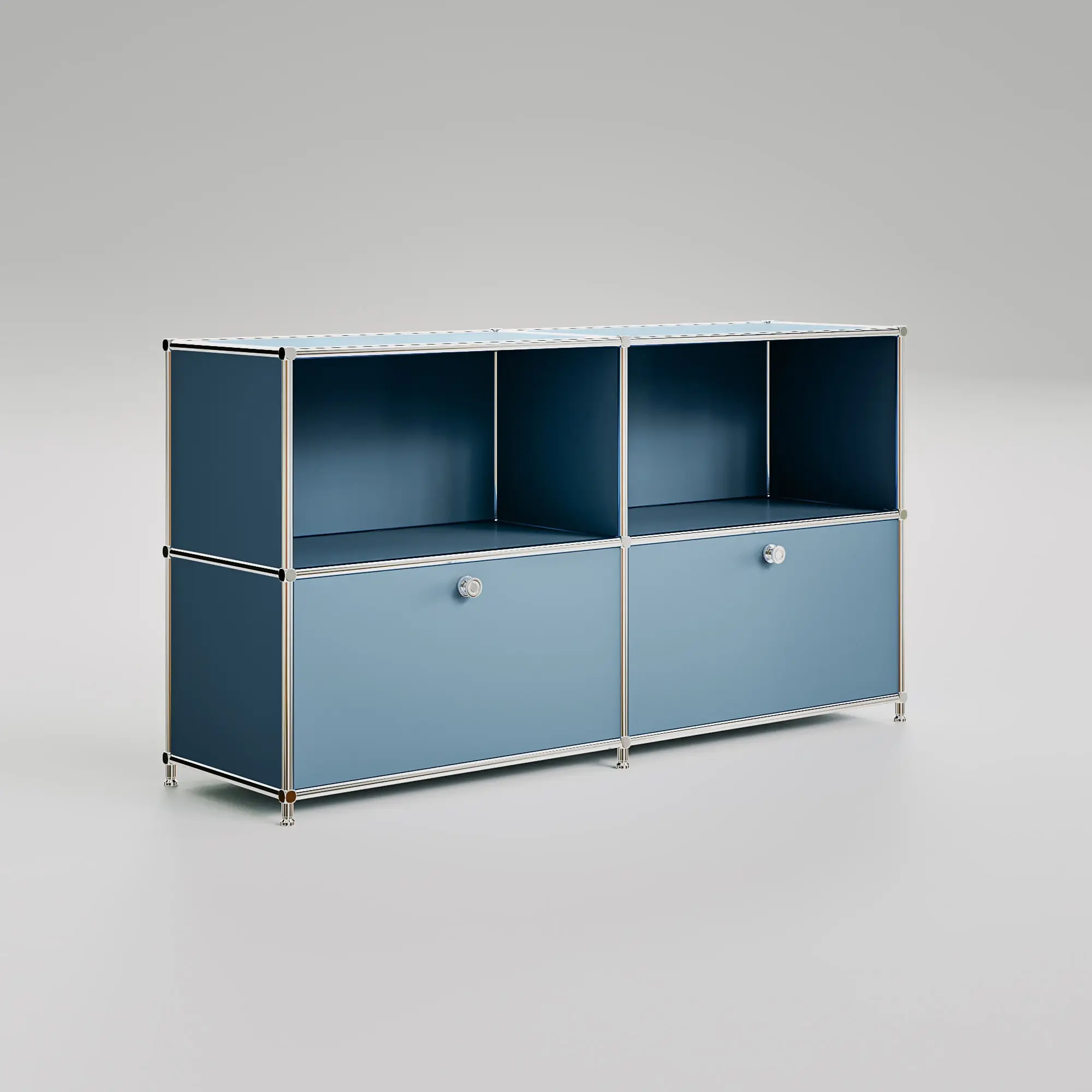 Sideboard en pétrole avec 2 abattants